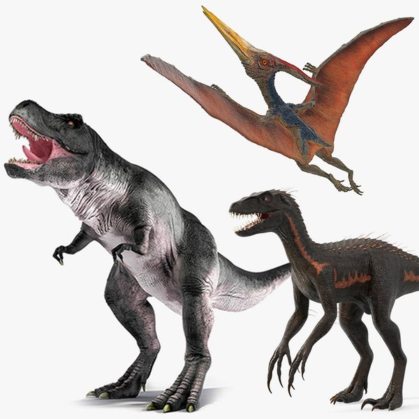 3D Rigged Carnivorous Dinosaurs Collection for Maya model