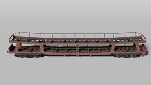 3D Car transporter railcar