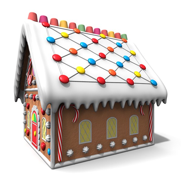 3d model of ginger bread house