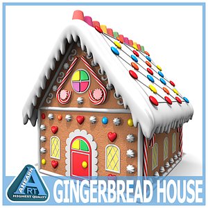 3d model of ginger bread house
