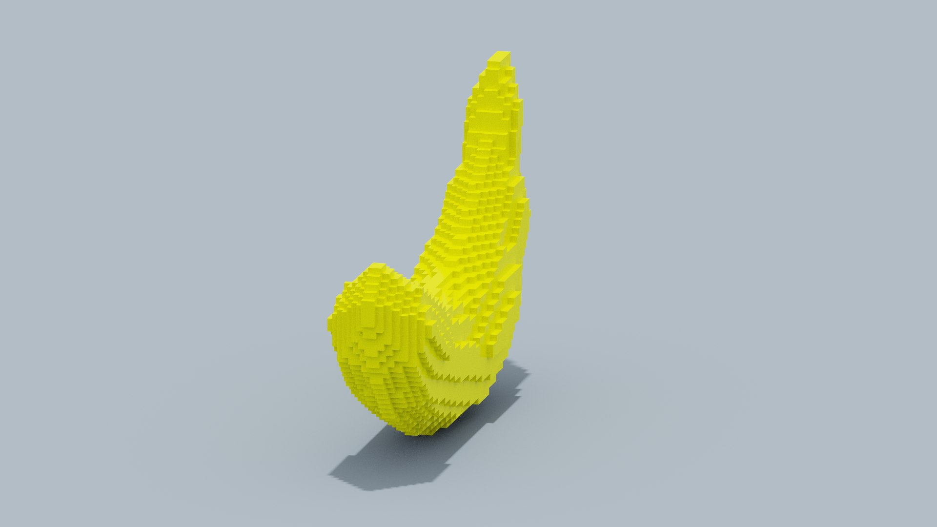 Voxel Banana 3D https://p.turbosquid.com/ts-thumb/R1/YMwz8e/3L/spin202207162019020010/png/1657993509/1920x1080/fit_q87/a1f721fdb677d2b00b12bd97aec363521f400fe0/spin202207162019020010.jpg