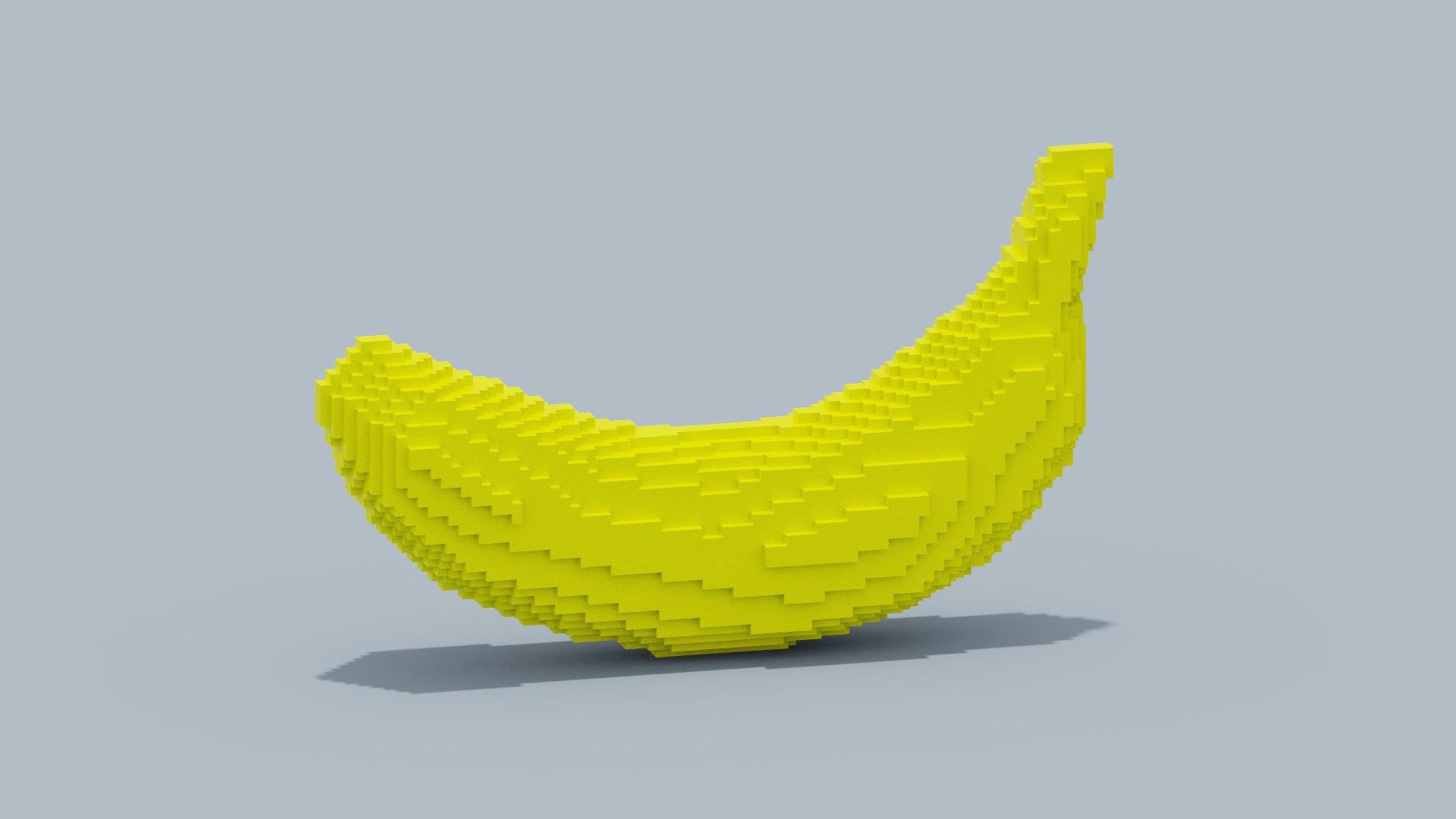 Voxel Banana 3D https://p.turbosquid.com/ts-thumb/R1/YMwz8e/TW/spin202207162019020000/png/1657993376/1920x1080/fit_q87/319a0a36c5797b684d0f8f58116ef5ea13fe7749/spin202207162019020000.jpg