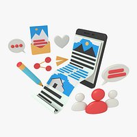 Create content and share on social media