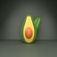 Avocado Low-Poly 3D-Modell