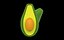 Avocado Low-Poly 3D-Modell