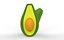 Avocado Low-Poly 3D-Modell
