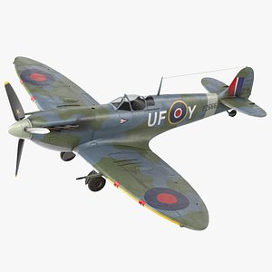 3d british wwii fighter aircraft