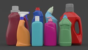 3D Plastic Bottle Collection model