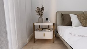 Lura Bedside Stand 3D