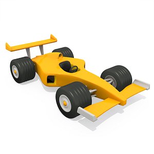 3D racing cartoon car