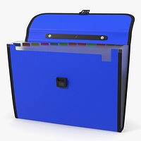 Expanding File Folder Blue Open