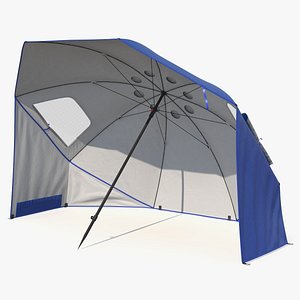 SPORT BRELLA Beach Umbrella Tent Blue