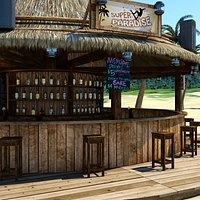 Beach Bar Round Scene