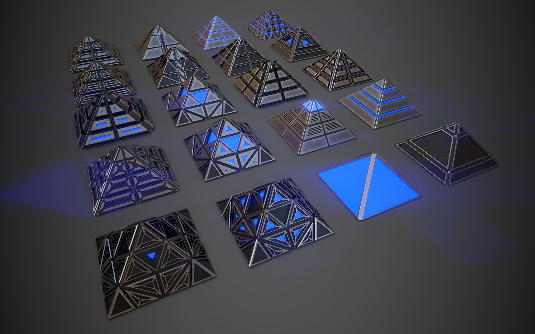 3D Sci-Fi Pyramid Metal - TurboSquid 2426860