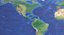 Mapa topográfico mundial con cuenca