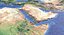 Mapa topográfico mundial con cuenca