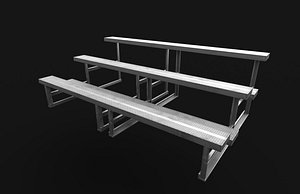 Bleacher Portable PBR Game Ready Low-poly