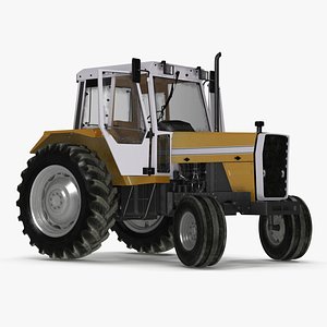 3D Farm Tractor Rigged model