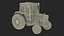 3D Farm Tractor Rigged model