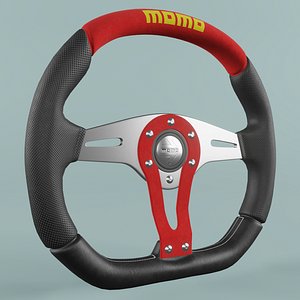3D MOMO Steering Wheel TREK Red