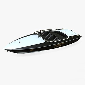 Speedboat Low-poly PBR model