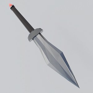 3D Battle dagger with Ruby