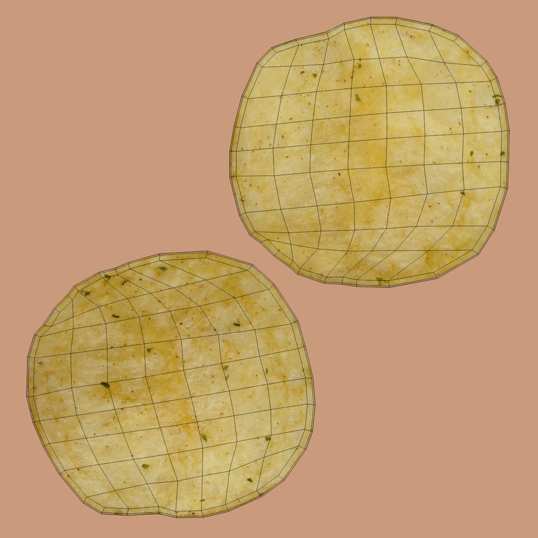 3D potato chip https://p.turbosquid.com/ts-thumb/R2/C1cdpV/6vlEDr7C/potatochip3uv/png/1515758424/1920x1080/fit_q87/0d6f53aac9bdac6f6474d2b1231e40814167278f/potatochip3uv.jpg