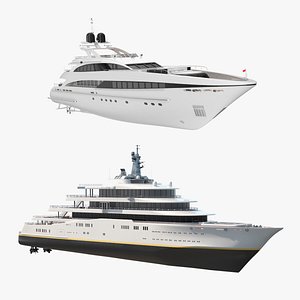 Luxury Yachts Collection 3D model