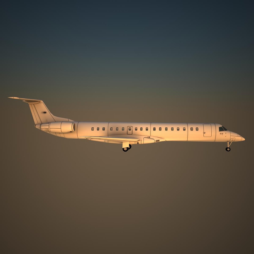 3d Model Embraer Low-poly