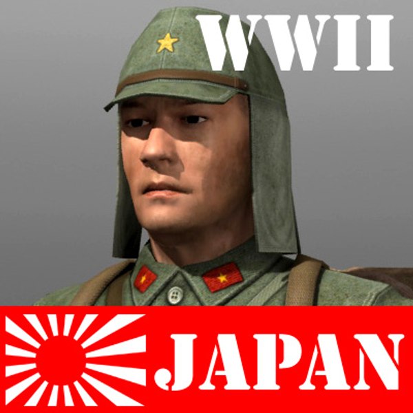 3d model japan japanese soldier