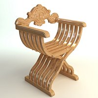 Savonarola X Chair Photorealistic