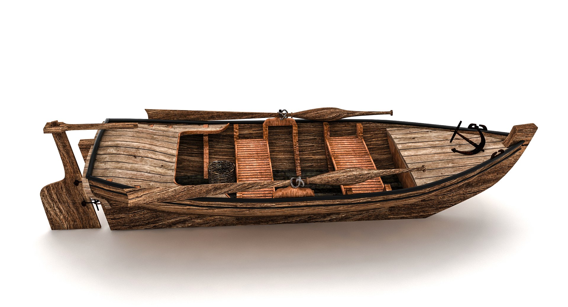 Wooden Boat 3D Model - TurboSquid 1153340