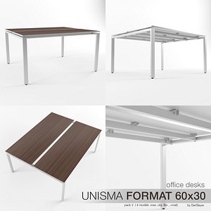 3d model office desks unisma format