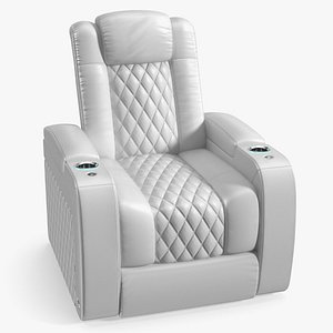 White Home Theater Chair 3D model
