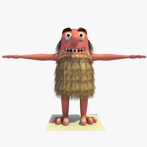 blonde hairy man cartoon 3d 3ds