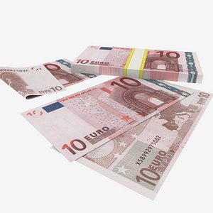3d model 10 euro banknote