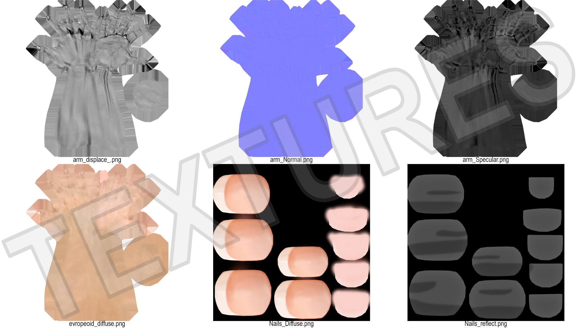 Realistic Female Hand Rigged 3D Model - TurboSquid 2363059