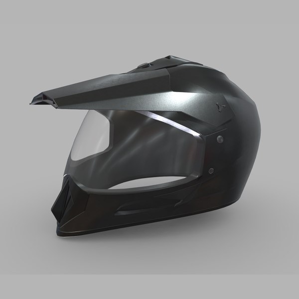 Motocross Helmet Low Poly PBR Realistic model