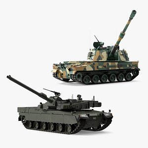 Rigged South Korean Tanks Collection