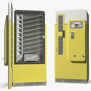3D Vintage Soda Vending Machine Model 72