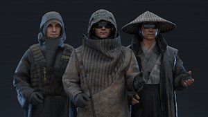 Cyberpunk Wanderers 3D Pack 01 3D model