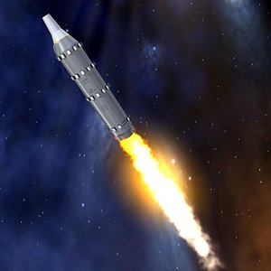 intercontinental ballistic missile ss-n-7 3d max