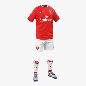 3d model soccer clothes arsenal
