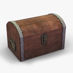 Treasure Chest Box 05 Low Poly PBR Realistic 3D model