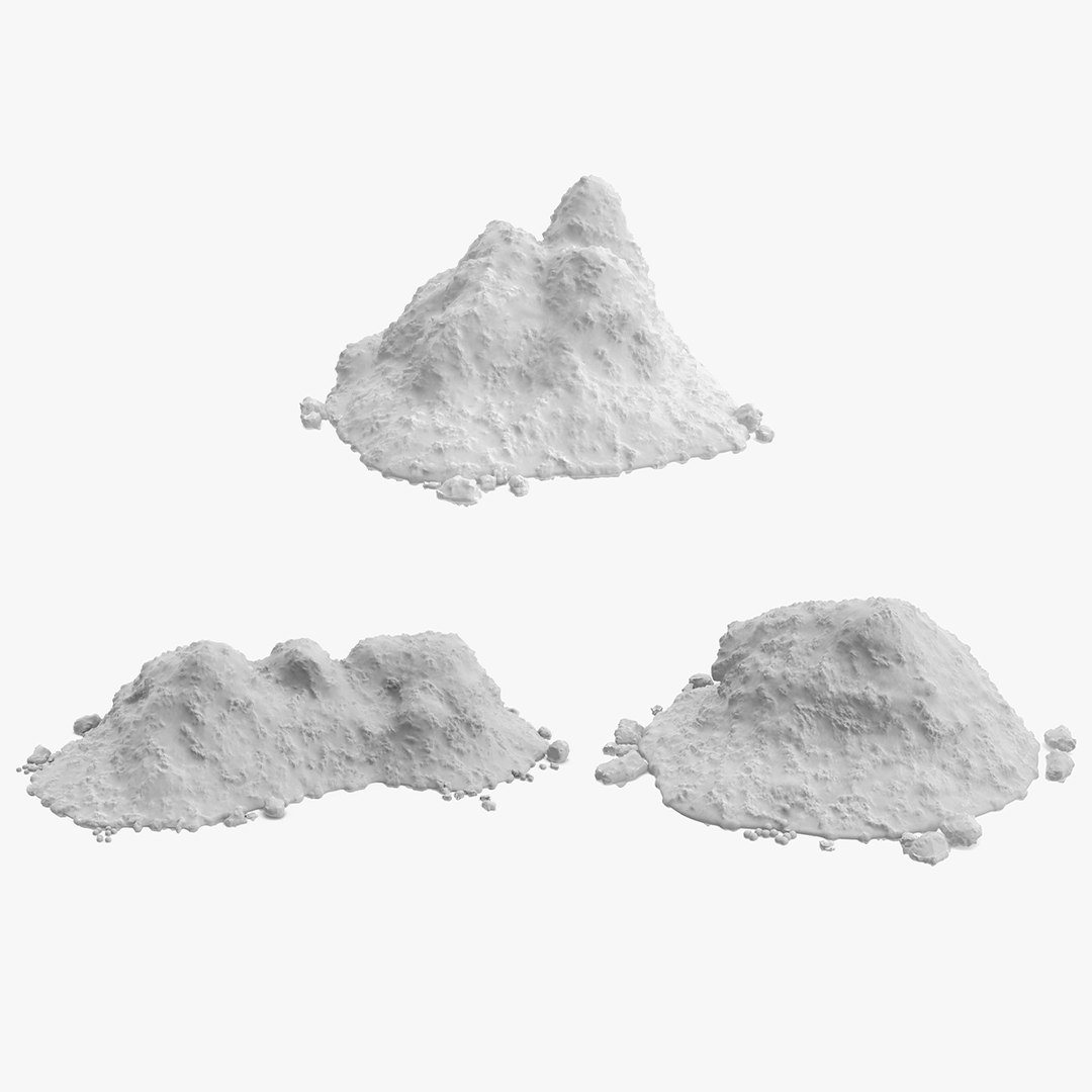 Snow Pile Set 3D model preview