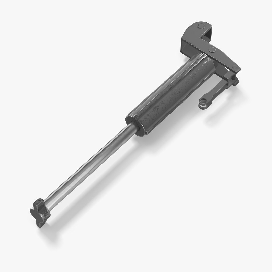 Sci-Fi Painted Hydraulic Cylinder 4 3D Model 3D model preview