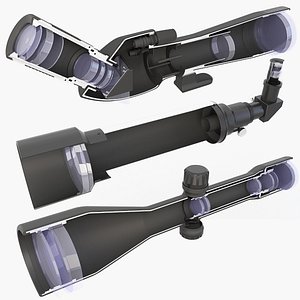 Refracting Telescopes Rifle and Spotting Scope Cross Section v7