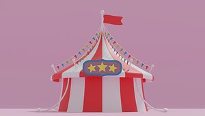 Cartoon Circus Tent model