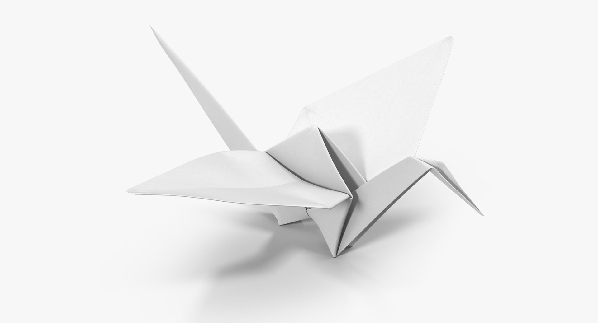 Origami Crane 3D model preview