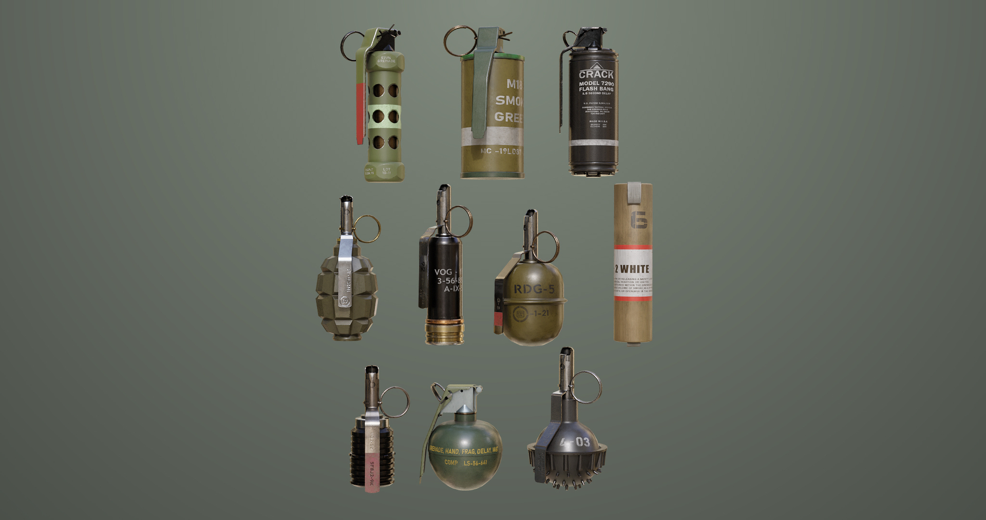 3D 10 Grenades Single Mat All PBR Unity UE Textures model https://p.turbosquid.com/ts-thumb/R3/08I6rk/oq/grenades/jpg/1716982579/1920x1080/turn_fit_q99/c9575a4840e2545ea7d49d65e2b26c40fb77494e/grenades-1.jpg